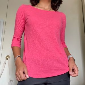 3/4 Sleeve Pink Shirt